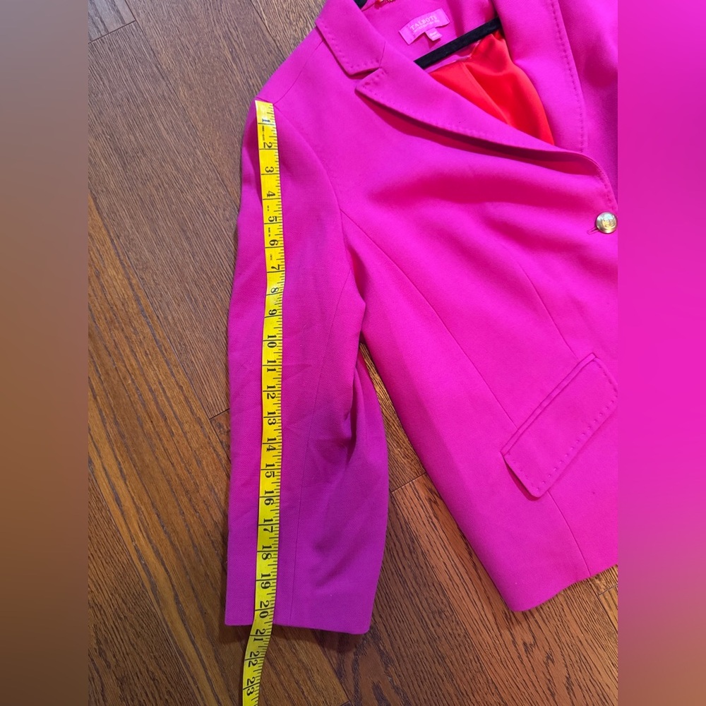 Talbots Fuchsia Pink Classic Blazer with Gold Buttons - Picture 14 of 14
